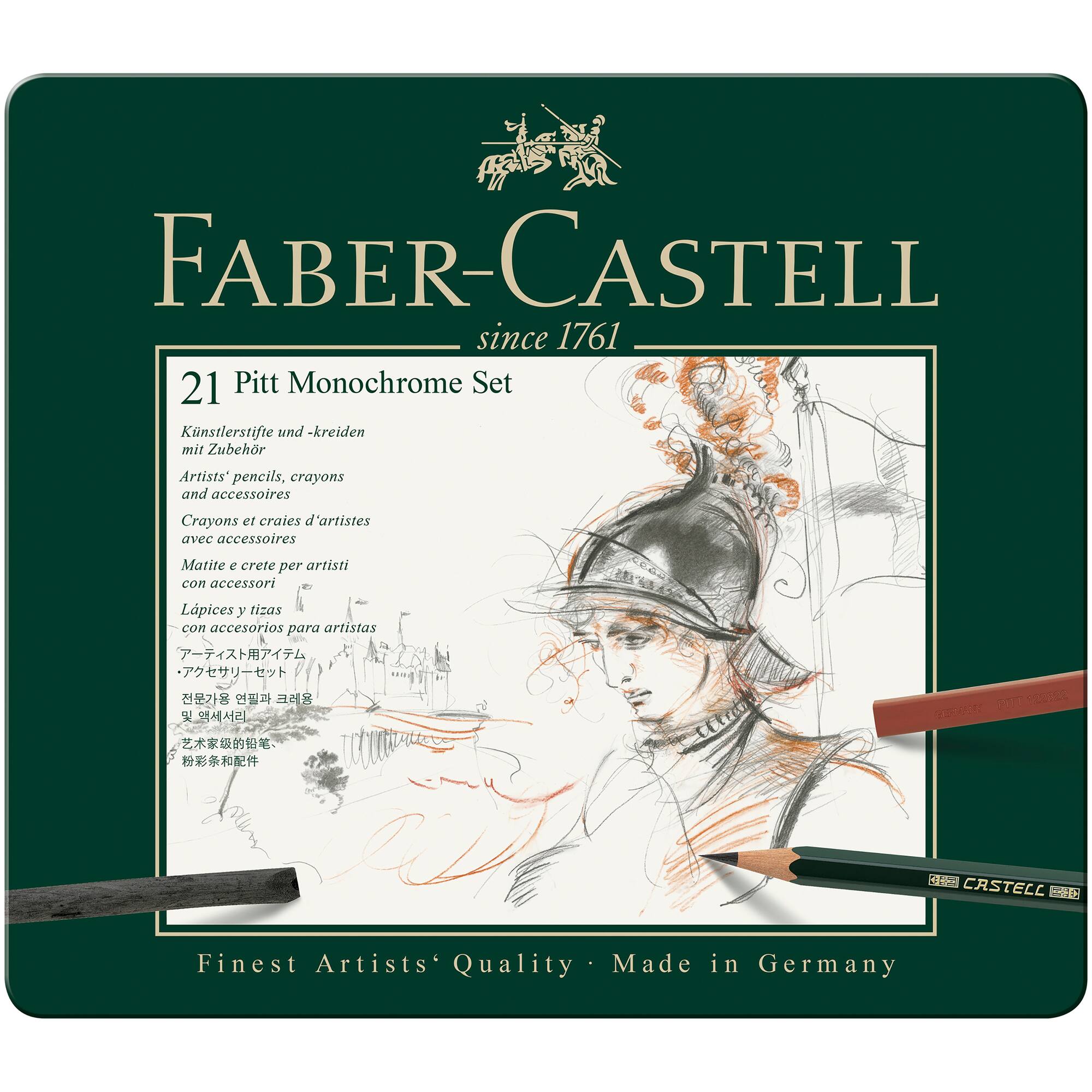 Faber-Castell Pitt 21 Color Monochrome Pencil Set